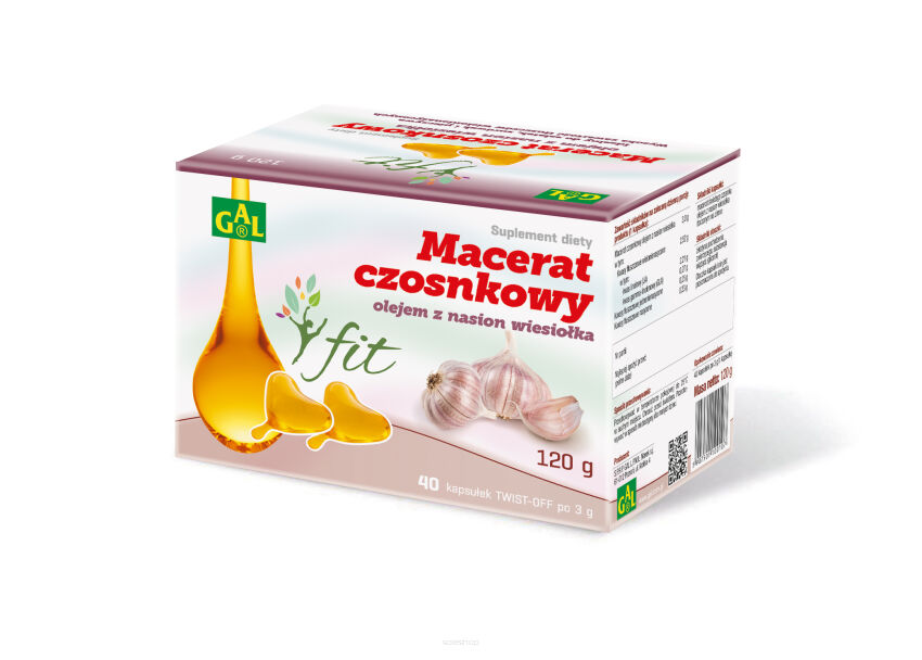 Macerat czosnkowy olejem z nasion wiesiołka tłoczony na zimno 40 kapsułek