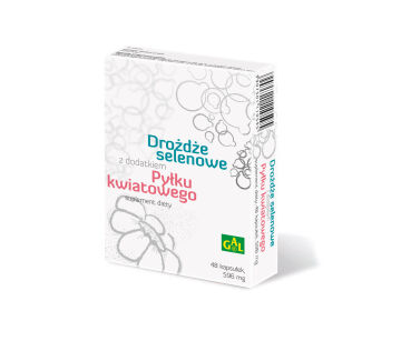 Drożdże selenowe z dodatkiem pyłku kwiatowego 48 kaps.